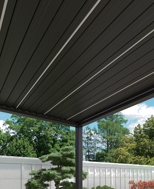 Détail pergola orientable